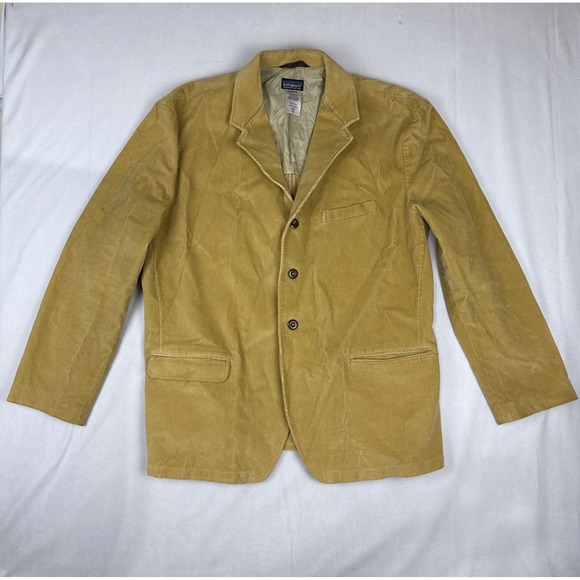 Patagonia Spoken Word Jacket Corduroy Blazer Men's XL Mustard